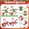 24 Pack DIY Christmas Photo Ornament Craft Kit – Add Your Own Face Santa, Reindeer, Nutcracker, Gingerbread Man, Snowman & Elf Ornaments with Stickers, Ribbon & Glue Dots for Funny Personalized Xmas Decorations